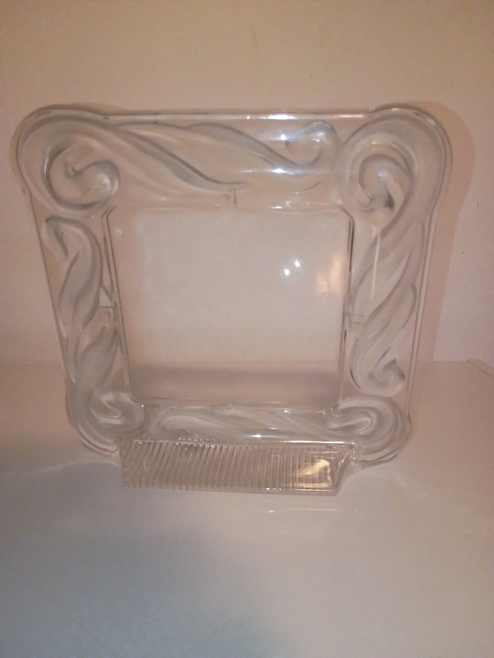 Clear Glass Decorative Square Platter - Clear
